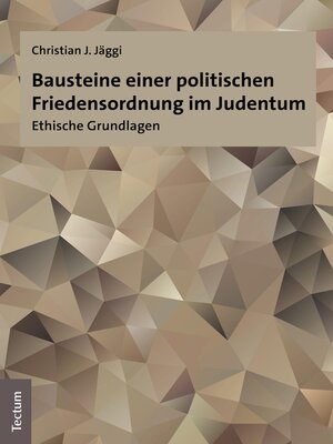 cover image of Bausteine einer politischen Friedensordnung im Judentum